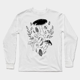 Mushrooms Floral Long Sleeve T-Shirt